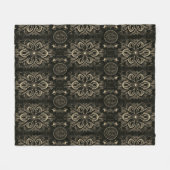 Abstraktes Schwarz und Gold Fleecedecke (Vorderseite (Horizontal))