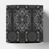 Abstraktes Schwarz und Silberwürfel Geschenkschachtel (Oben)