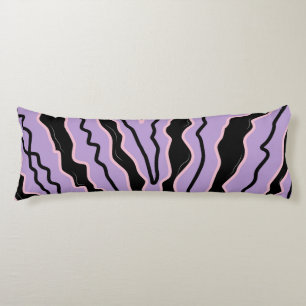 Abstraktes Schwarz Violett Marmor Boho Groovy Must Seitenschläferkissen
