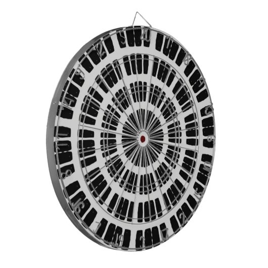 Abstraktes Schwarz/Weiß-anspruchsvolles optisches Dartscheibe (Vorderseite Links)