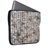 Abstraktes Schwarz-Weiß-Bild Laptopschutzhülle (Vorne Rechts)