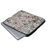 Abstraktes Schwarz-Weiß-Bild Laptopschutzhülle (Vorne Knopf)