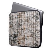 Abstraktes Schwarz-Weiß-Bild Laptopschutzhülle (Vorderseite Links)