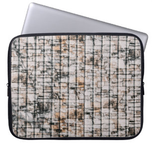 Abstraktes Schwarz-Weiß-Bild Laptopschutzhülle