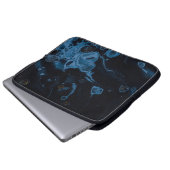 Abstraktes Schwarz-Weiß-Bild Laptopschutzhülle (Vorne Knopf)
