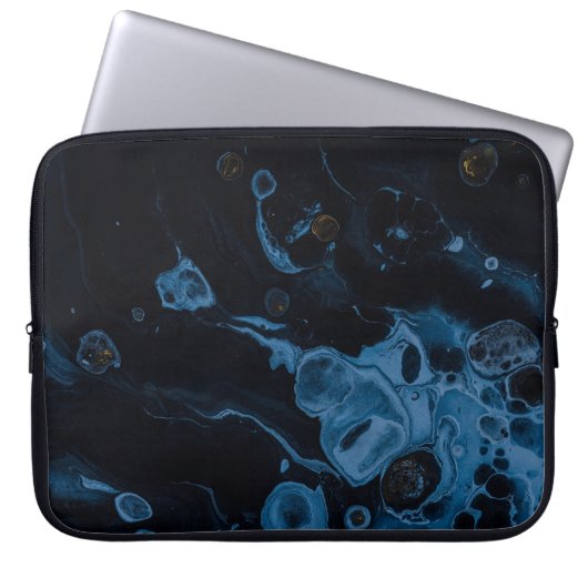 Abstraktes Schwarz-Weiß-Bild Laptopschutzhülle (Vorderseite)