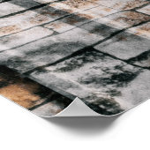 Abstraktes Schwarz-Weiß-Bild Poster (Ecke)