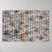 Abstraktes Schwarz-Weiß-Bild Poster (Vorne)