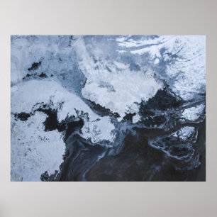 Abstraktes Schwarz-Weiß-Bild Poster