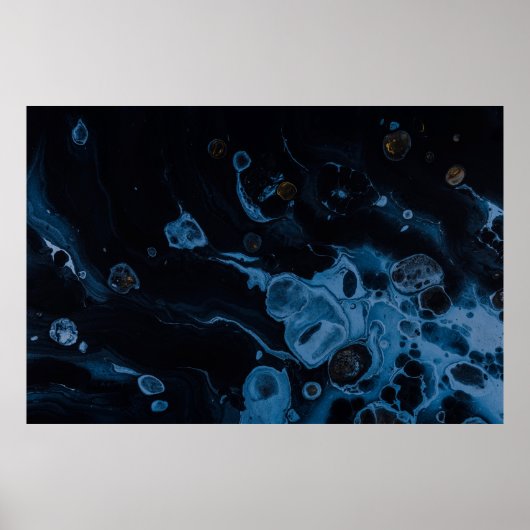 Abstraktes Schwarz-Weiß-Bild Poster (Vorne)