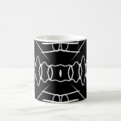 Abstraktes Schwarz-Weiß-Design Kaffeetasse (Mittel)