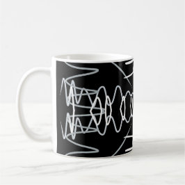 Abstraktes Schwarz-Weiß-Design Kaffeetasse