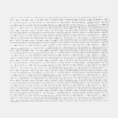 Abstraktes Schwarz-Weiß-Doodmuster Fleecedecke (Vorderseite (Horizontal))