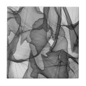 Abstraktes Schwarz-Weiß-Holzkohle-Grau-Rauch Fliese (Vorderseite)