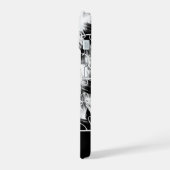 Abstraktes Schwarz/Weiß iPhone 15 Hülle (Linke Seite)