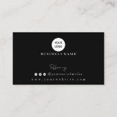 Abstraktes Schwarz-Weiß-Kartendesign Empfehlungskarte (Rückseite)