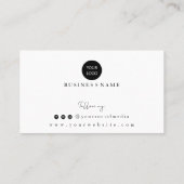 Abstraktes Schwarz-Weiß-Kartendesign Empfehlungskarte (Rückseite)