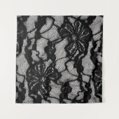 Abstraktes Schwarz-Weiß-Kleid als Hintergrund Wandteppich (Vorderseite (Horizontal))
