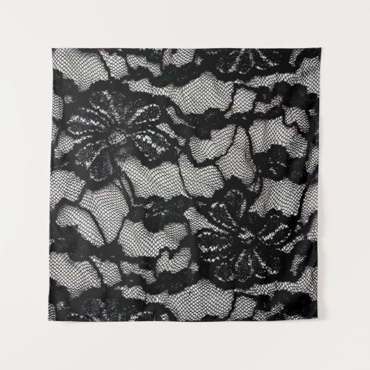 Abstraktes Schwarz-Weiß-Kleid als Hintergrund Wandteppich (Vorderseite)