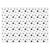 Abstraktes Schwarz-Weiß-Kreislauf-Muster Tischdecke (Vorderseite (Horizontal))