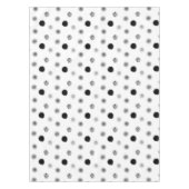 Abstraktes Schwarz-Weiß-Kreislauf-Muster Tischdecke (Vorderseite)