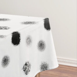 Abstraktes Schwarz-Weiß-Kreislauf-Muster Tischdecke