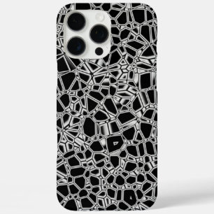 Abstraktes Schwarz Weiß Kryptonit iPhone 16 Pro Max Hülle
