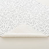 Abstraktes Schwarz-Weiß-Linien- und Punktmuster Sherpadecke (3/4)