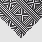 Abstraktes Schwarz-Weiß-Linienmuster Seidenpapier (Detail)