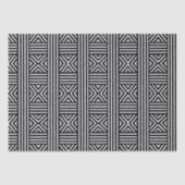Abstraktes Schwarz-Weiß-Linienmuster Seidenpapier (Vorderseite)