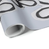 Abstraktes Schwarz-Weiß-Milchmuster Geschenkpapier (Rolleneckpunkt)