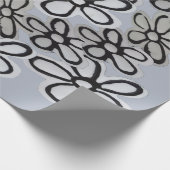 Abstraktes Schwarz-Weiß-Milchmuster Geschenkpapier (Ecke)