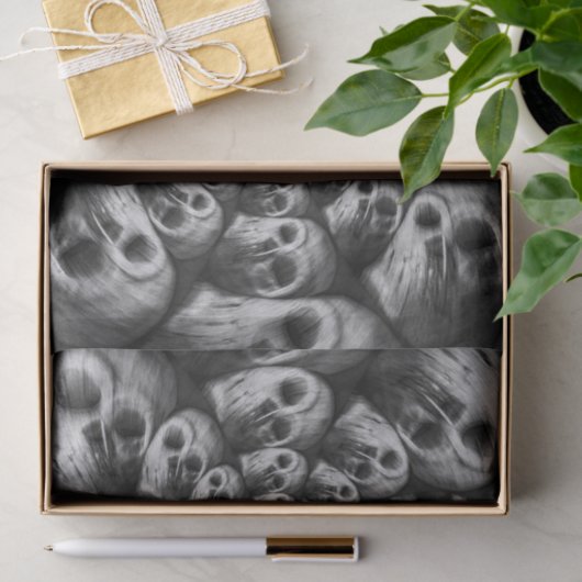 Abstraktes Schwarz-Weiß-Monogramm Seidenpapier (Geschenk)