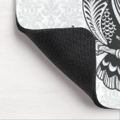 Abstraktes Schwarz/Weiß Mousepad (Ecke)