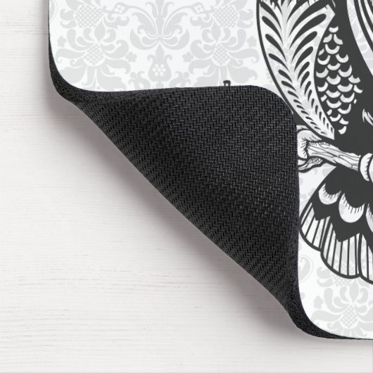 Abstraktes Schwarz/Weiß Mousepad (Ecke)