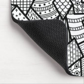Abstraktes Schwarz-Weiß-Muster Art Mousepad (Ecke)