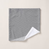 Abstraktes Schwarz-Weiß-Muster Badhandtuch Set (Waschlappen)