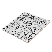 Abstraktes Schwarz-Weiß-Muster Fliese (Seite)