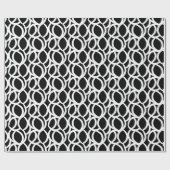 Abstraktes Schwarz-Weiß-Muster Geschenkpapier (Flach)