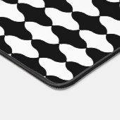 Abstraktes Schwarz-Weiß-Muster Schreibtischunterlage (Ecke)