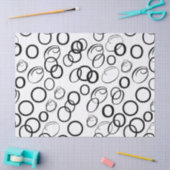 Abstraktes Schwarz-Weiß-Muster Seidenpapier (Basteln)