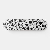 Abstraktes Schwarz-Weiß-Muster Skateboard (Horizontal)