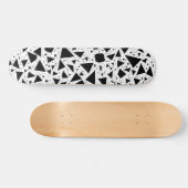Abstraktes Schwarz-Weiß-Muster Skateboard (Horizontal)