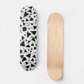 Abstraktes Schwarz-Weiß-Muster Skateboard (Vorderseite)