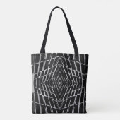 Abstraktes Schwarz-Weiß-Muster Tasche (Rückseite)