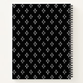 Abstraktes Schwarz/Weiß-Notebook Notizblock (Rückseite)
