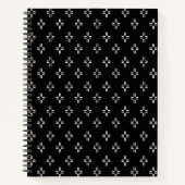 Abstraktes Schwarz/Weiß-Notebook Notizblock (Vorderseite)