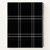 Abstraktes Schwarz/Weiß-Notebook Notizblock (Rückseite)