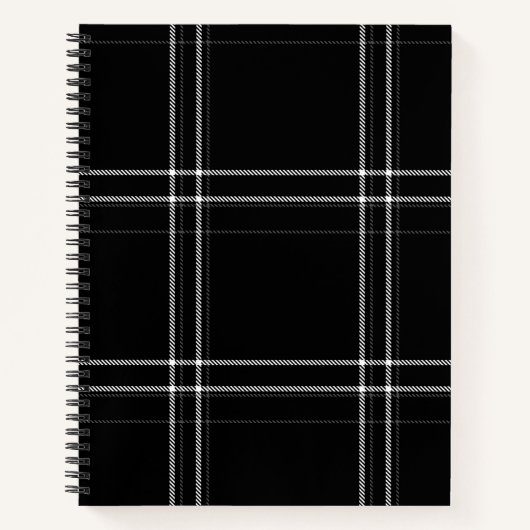 Abstraktes Schwarz/Weiß-Notebook Notizblock (Vorderseite)