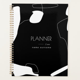Abstraktes Schwarz-Weiß-Planendesign Planer
